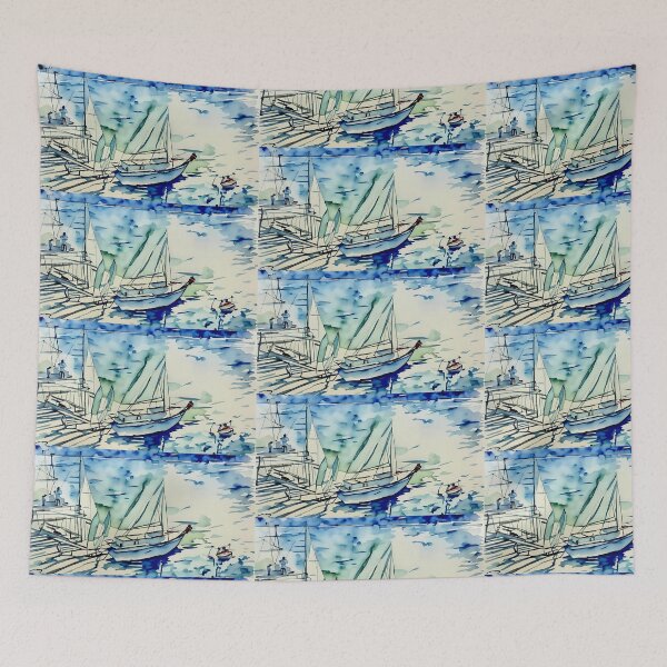 Item preview, Sailing in Naples, Long Beach, California designed and sold by DanielByramArt.