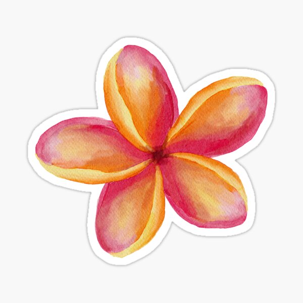 Item preview, Watercolor Plumeria designed and sold by Beach Day Co..