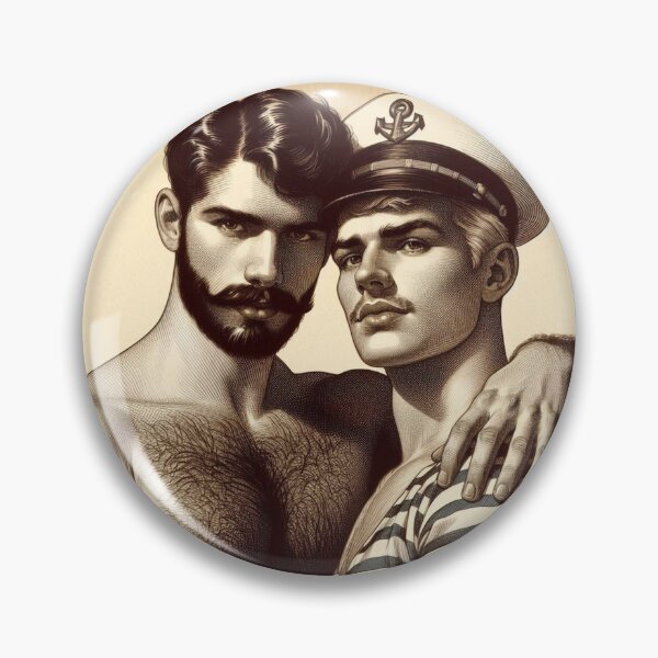 Item preview, 1940s Vintage Sailors "Our Love" San Francisco Tom of Finland Tribute Gay Pride Graphic Design designed and sold by ItsAKinkThing.