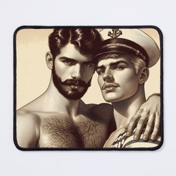 Item preview, 1940s Vintage Sailors "Our Love" San Francisco Tom of Finland Tribute Gay Pride Graphic Design designed and sold by ItsAKinkThing.