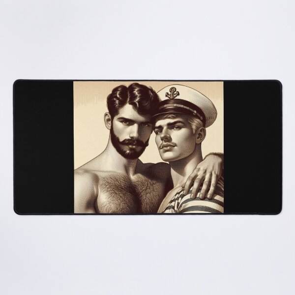 Item preview, 1940s Vintage Sailors "Our Love" San Francisco Tom of Finland Tribute Gay Pride Graphic Design designed and sold by ItsAKinkThing.