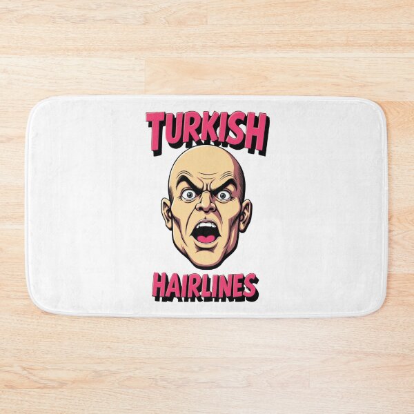Item preview, Turkish Hairlines Meme Glitch Tee –  Funny Bald Cartoon Face Graphic designed and sold by ArtbyDalliesAI.