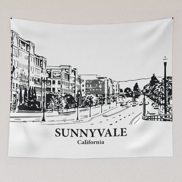 Artikelvorschau, Sunnyvale – Kalifornien entworfen und verkauft von Lakeric Cityscapes.