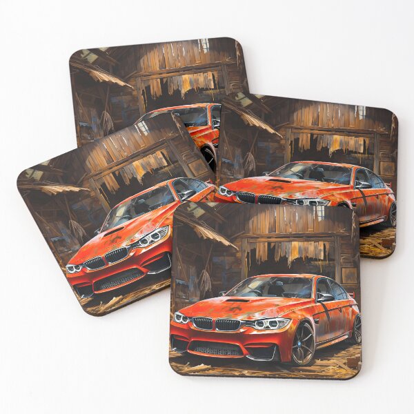 Item preview, Vivid Sports Car Shines in Rustic Warehouse Scene designed and sold by RevUpDesign.