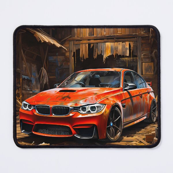 Item preview, Vivid Sports Car Shines in Rustic Warehouse Scene designed and sold by RevUpDesign.