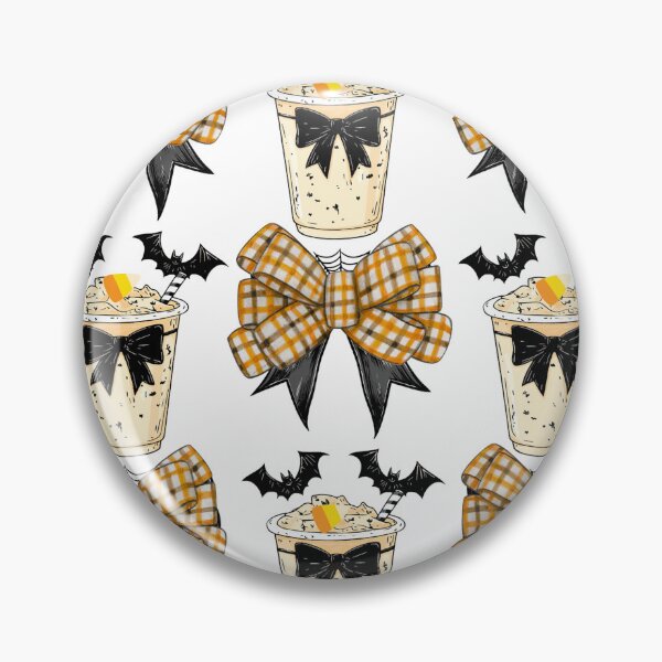 Item preview, Bow & Bewitch: Halloween Latte with a Festive Bow Motif designed and sold by TheMysticNook.