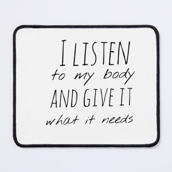 Item preview, I Listen to My Body and Give It What It Needs – Affirmation – Intuitive Wellness Typography Design designed and sold by Camila Ardila.