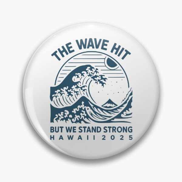 Item preview, The Wave Hit But We Stand Strong Hawaii Tsunami 2025 Vintage Graphic designed and sold by ivotee.