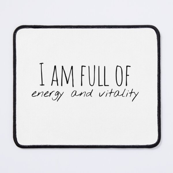 Item preview, I Am Full of Energy and Vitality – Affirmation – Energizing Wellness Typography Design designed and sold by Camila Ardila.