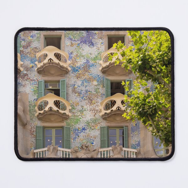 Item preview, Casa Batlló mosaic facade with skeletal balconies. Barcelona. designed and sold by bailey-cooper.