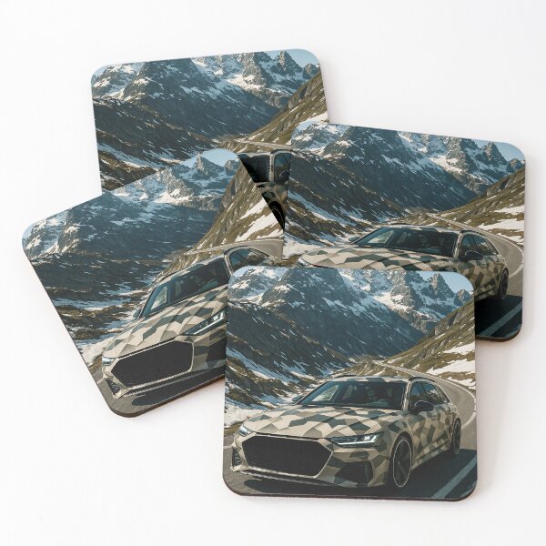 Item preview, Camouflaged Performance Car Conquers Alpine Pass designed and sold by RevUpDesign.
