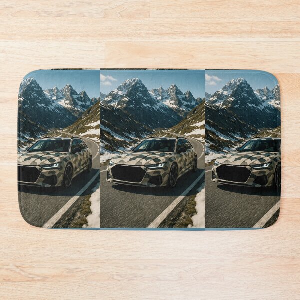 Item preview, Camouflaged Performance Car Conquers Alpine Pass designed and sold by RevUpDesign.
