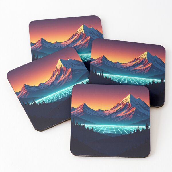 Item preview, Neon Mountains | Colorful Abstract designed and sold by Esterlane.