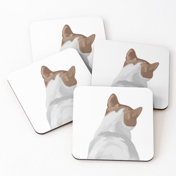 Item preview, The Backside of Calm.White Cat. designed and sold by Bambooartist.