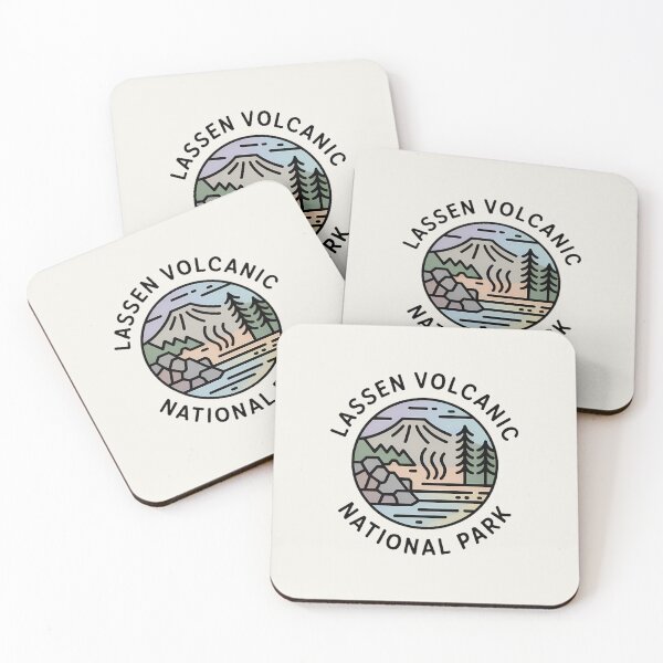 Item preview, Lassen Volcanic National Park Minimalist Pastel Badge Sticker designed and sold by Horizon Tales.