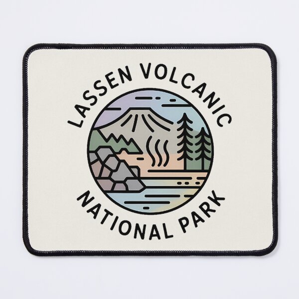 Item preview, Lassen Volcanic National Park Minimalist Pastel Badge Sticker designed and sold by Horizon Tales.