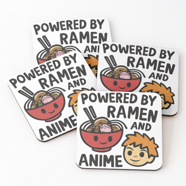 Item preview, Powered by Ramen and Anime – Cute Kawaii Bowl and Otaku Design designed and sold by musabadam2013.