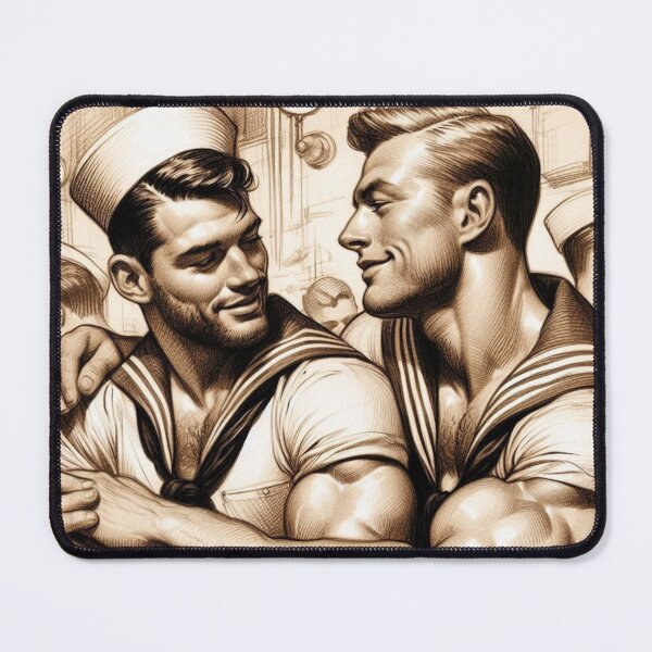 Item preview, 1940s Vintage Sailors "Hello Sailor" San Francisco Tom of Finland Tribute Gay Pride Graphic Design designed and sold by ItsAKinkThing.