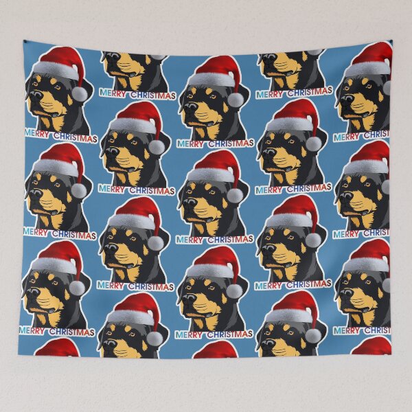 Item preview, Rottweiler Christmas illustration designed and sold by ZooStateofMind.