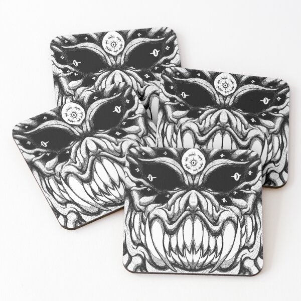 Item preview, Third Eye Terror – Surreal Demon Mask Line Art designed and sold by 7kTP.
