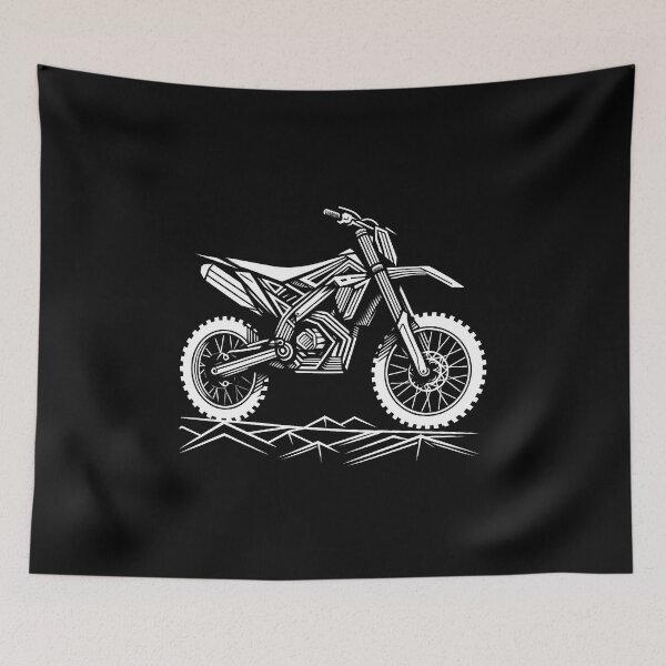 Item preview, Off-Road Dirt Bike – Minimalist Trail Rider Art designed and sold by Color-Made.