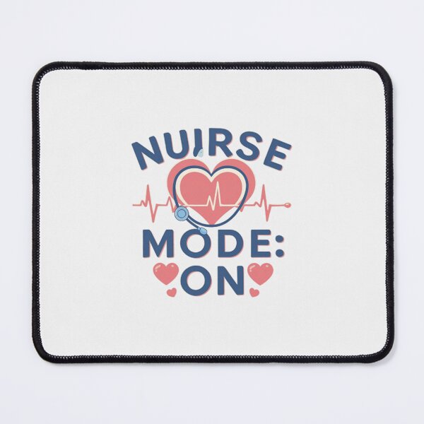 Item preview, Nurse Mode ON - Cute Heartbeat Stethoscope Design designed and sold by StudioBy-ColorNest.