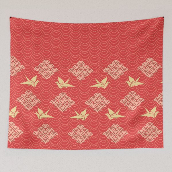 Item preview, Orizuru and Seigaiha Pattern designed and sold by urrin DESIGN.