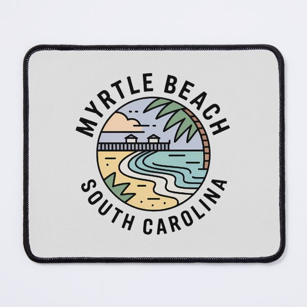 Item preview, Myrtle Beach Minimalist Line Art Badge – Pier & Palms Sticker designed and sold by Horizon Tales.