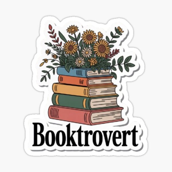 Item preview, "Booktrovert" relatable qoute design  designed and sold by flutterfinds.