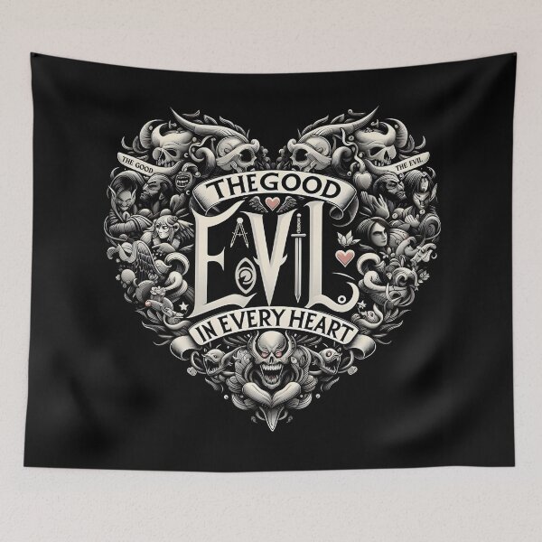 Item preview, Gothic Heart Allegory Swords Battle Duality designed and sold by Voodoo Store Paranormal Collections.