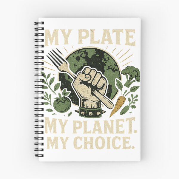 Item preview, My Plate My Planet My Choice - Gift for Vegan Environmental Activists Art designed and sold by Jarminis.