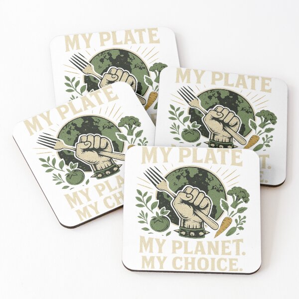 Item preview, My Plate My Planet My Choice - Gift for Vegan Environmental Activists Art designed and sold by Jarminis.