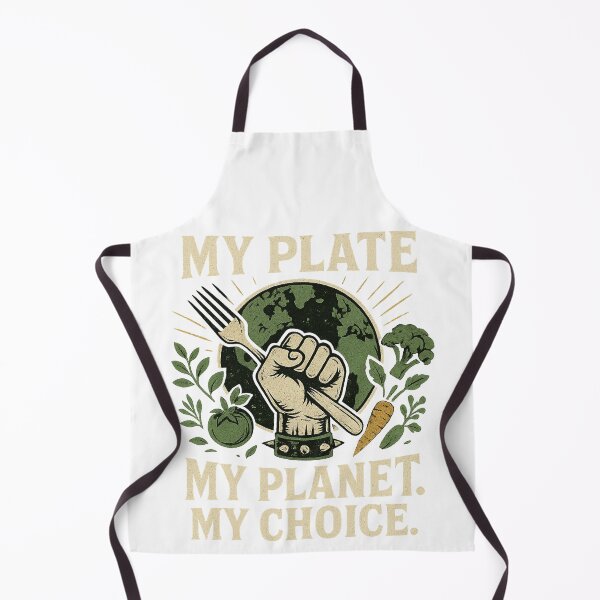 Item preview, My Plate My Planet My Choice - Gift for Vegan Environmental Activists Art designed and sold by Jarminis.