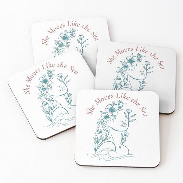 Item preview, She Moves Like the Sea – Boho Coastal Feminine Quote Design designed and sold by bobparduephoto.