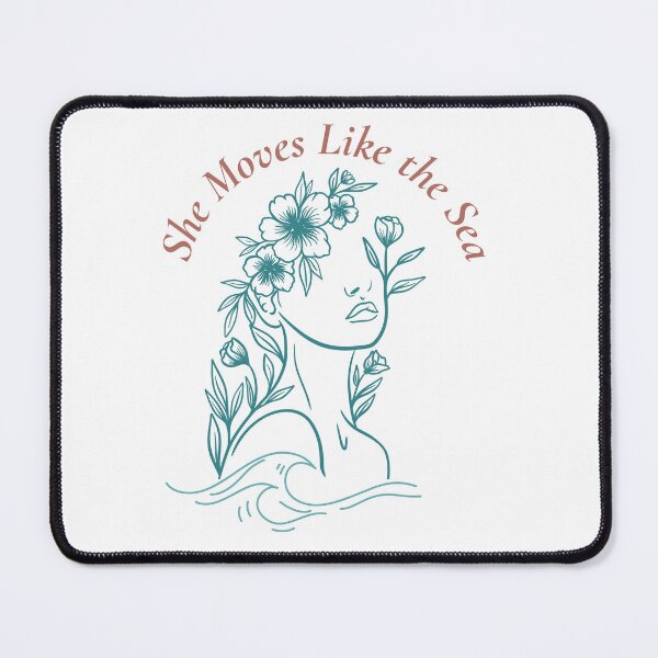 Item preview, She Moves Like the Sea – Boho Coastal Feminine Quote Design designed and sold by bobparduephoto.