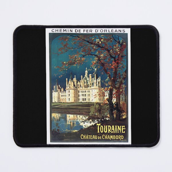 Item preview, Vintage Travel Poster | Chemin de Fer d'Orléans | Château de Chambord | Touraine France | Autumn Colors | French Renaissance Art designed and sold by artofuniverse.