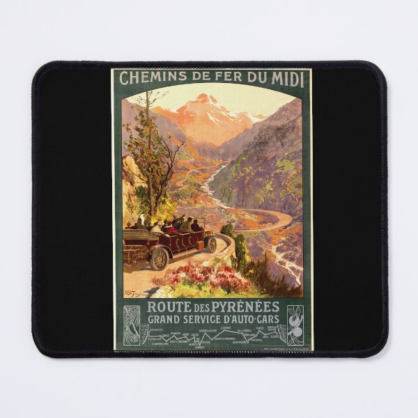 Item preview, Vintage Travel Poster | Chemins de Fer du Midi | Route des Pyrénées | Art Nouveau Style | Early 20th Century French Railway Art designed and sold by artofuniverse.