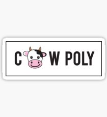 Cow Poly Sticker