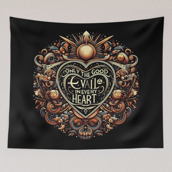 Item preview, Mystic Heart Allegory Skull Eye Sun designed and sold by Voodoo Store Paranormal Collections.