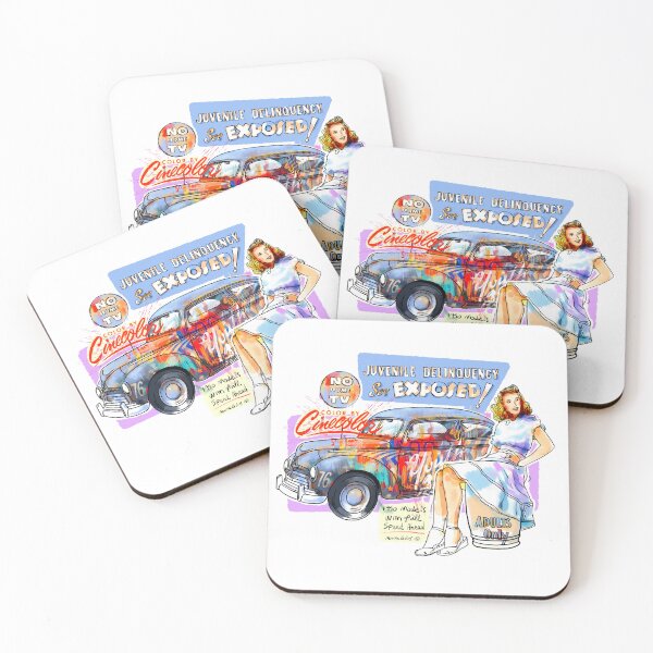 Item preview, Juvenile Delinquency – Retro Car & Pin-Up Art Print designed and sold by Matalobos /  Retro Art & Classic Machines.