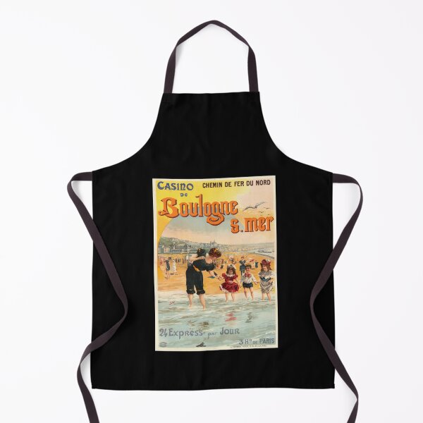 Item preview, Vintage Art Nouveau Travel Poster | Casino de Boulogne s. Mer | French Seaside Resort | Chemin de Fer du Nord Railway designed and sold by artofuniverse.