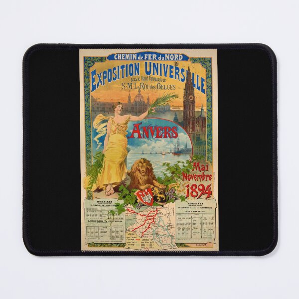 Item preview, Vibrant 1894 Exposition Universelle Poster | Antique Antwerp Fair Art | Historic Belgium World's Fair Print | Vintage Travel Decor designed and sold by artofuniverse.