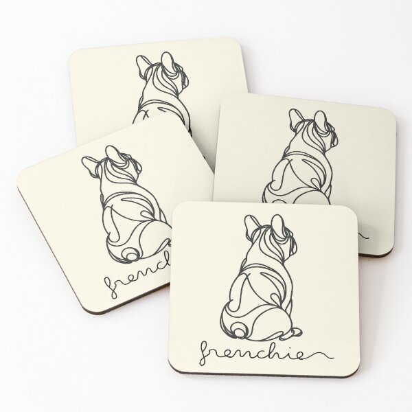 Item preview, Cute French bulldog monoline black, cute pet, Frenchie lovers or owners, dog lovers designed and sold by Collagedream.