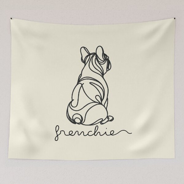Item preview, Cute French bulldog monoline black, cute pet, Frenchie lovers or owners, dog lovers designed and sold by Collagedream.