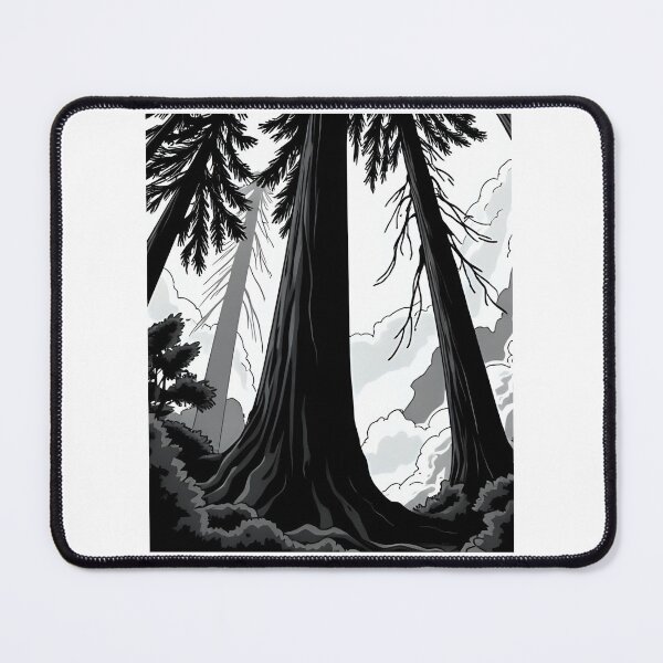 Item preview, Redwoods from Below – Towering Tree Perspective Silhouette designed and sold by KoalaCrafted.