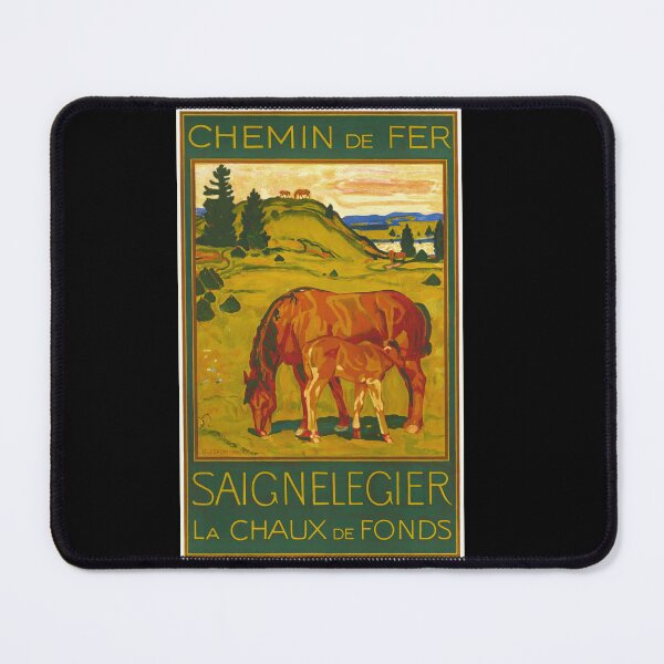 Item preview, Vintage Swiss Travel Poster | Art Nouveau Railway Art | Saignelegier to La Chaux-de-Fonds | Early 20th Century Scenic Print designed and sold by artofuniverse.