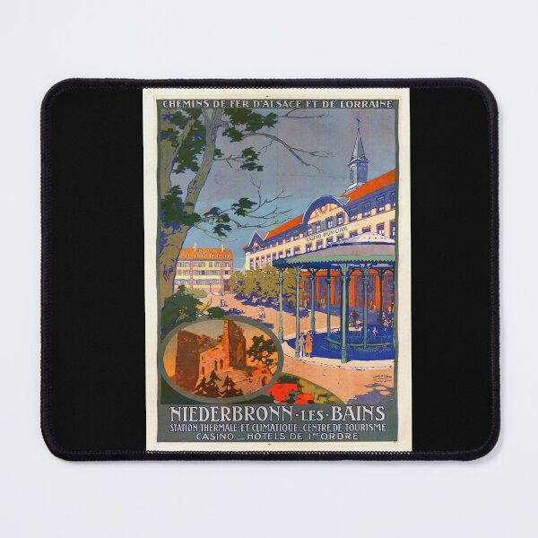 Item preview, Vintage Niederbronn-les-Bains Travel Poster | Art Nouveau Spa Town Print | Early 20th Century Alsace-Lorraine Railway Art designed and sold by artofuniverse.