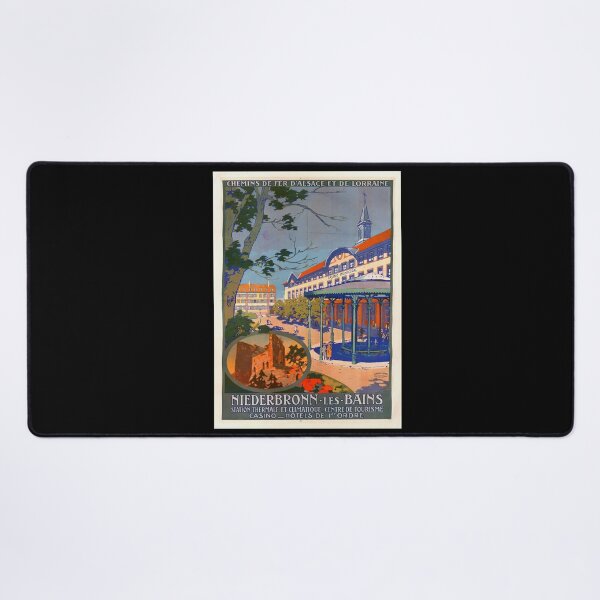 Item preview, Vintage Niederbronn-les-Bains Travel Poster | Art Nouveau Spa Town Print | Early 20th Century Alsace-Lorraine Railway Art designed and sold by artofuniverse.