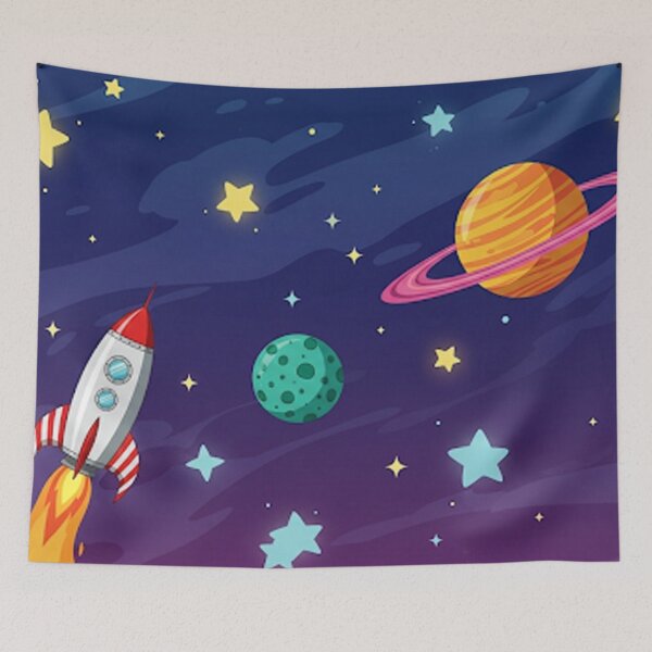 Item preview, Cartoon Cosmos Adventure – Rocket & Planets designed and sold by BK-Fishing.