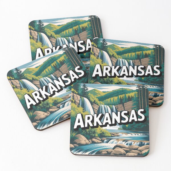 Item preview, Arkansas: Classic Travel Poster Charm designed and sold by LSVart.